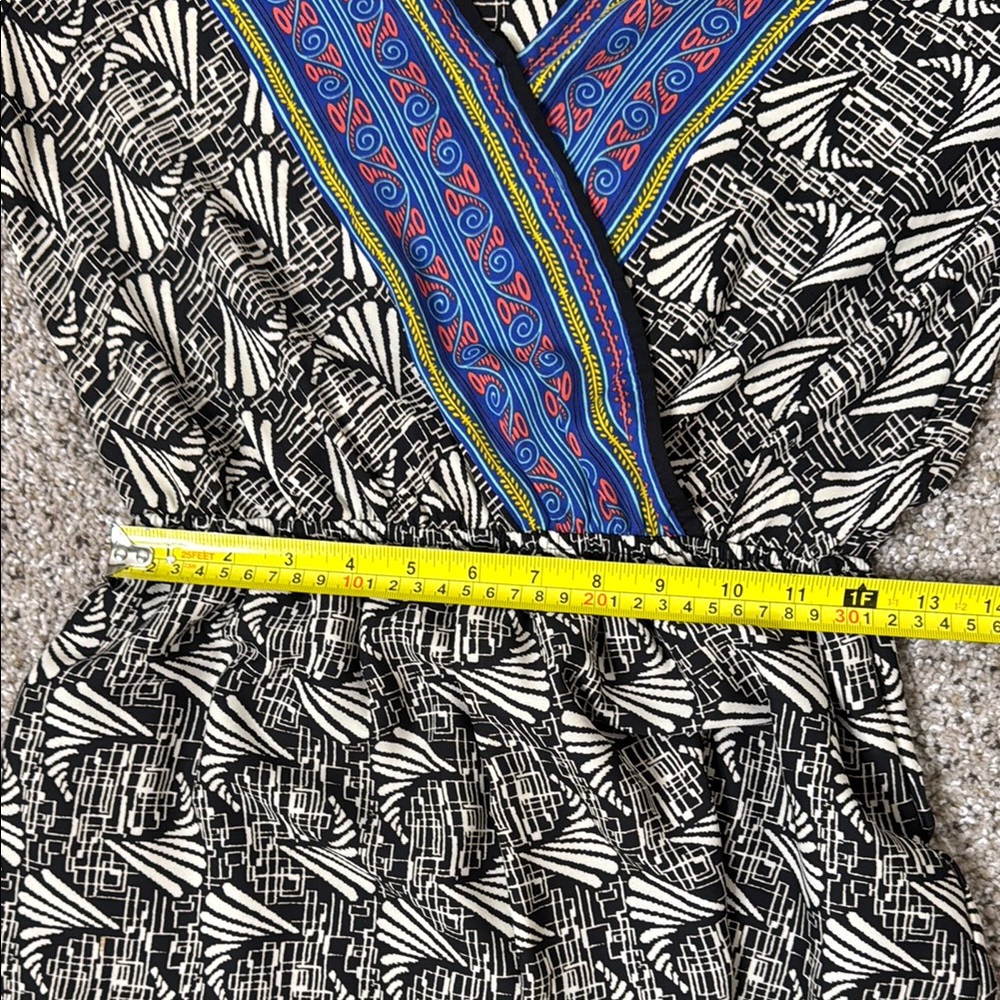 Lush Black and Blue Patterned Romper Small - Picture 11 of 14